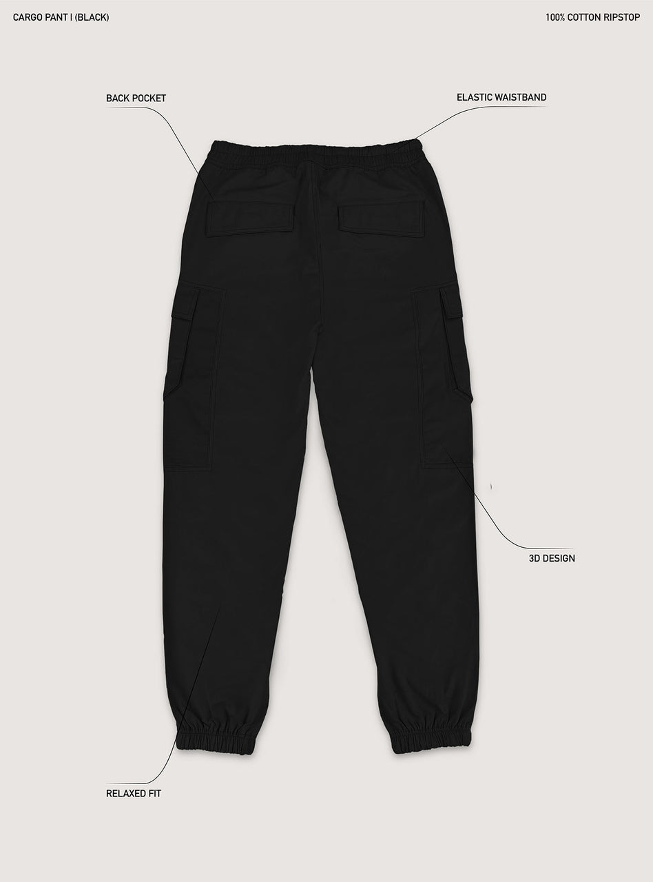 Heron Preston Canvas Cargo Pants 'Black' | ROOTED